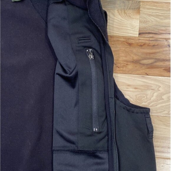 Eddie Bauer Mens Blue Black XLT XL Tall Windcutter Sleeveless Full Zip Fleece - Picture 2 of 4